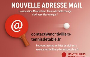 Nouvelle adresse mail du club