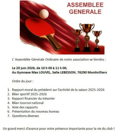 Assemblée Générale 2026