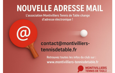 Nouvelle adresse mail du club