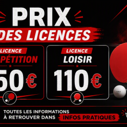 PRIX DES LICENCES 2026/2027